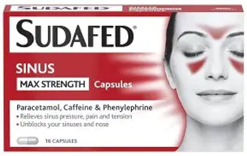 SUDAFED SINUS MAX STRENGTH CAPSULES