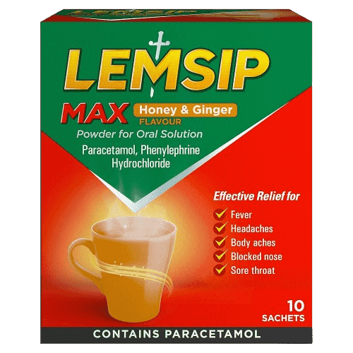 Lemsip Max Fusions Honey & Ginger 10`s
