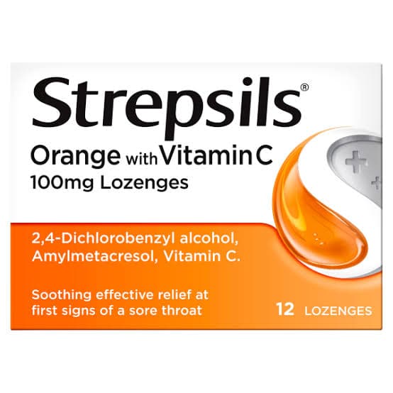 Strepsils Orange VIT C 12's