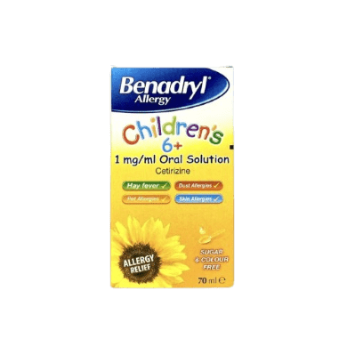 Benadryl Children Allergy Solution 6+ 70ml