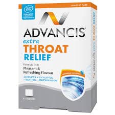 ADVANCIS EXTRA THROAT RELIEF LOZENGES 20S
