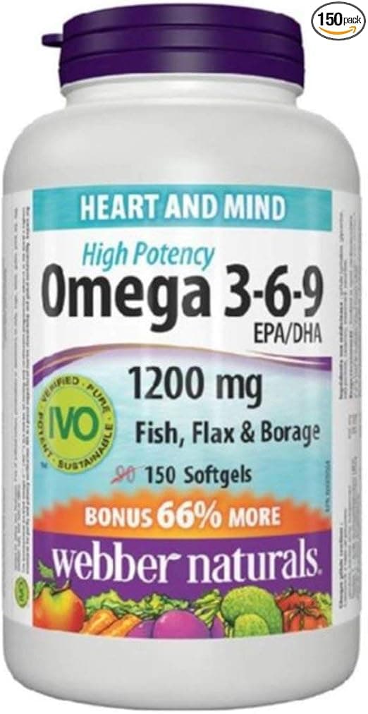 Webber Naturals Omega 3-6-9 1200mg