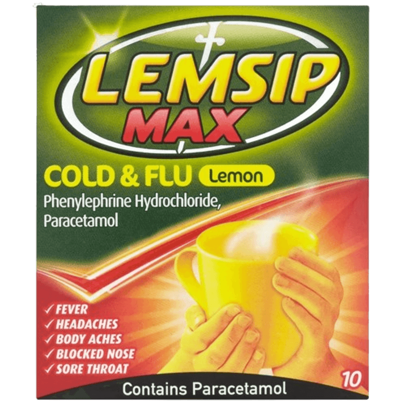 Lemsip Max Cold Flu Lemon 10`S