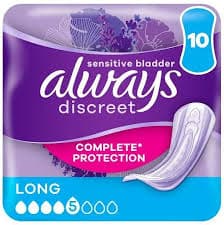ALWAYS DISCREET PADS LONG 10S