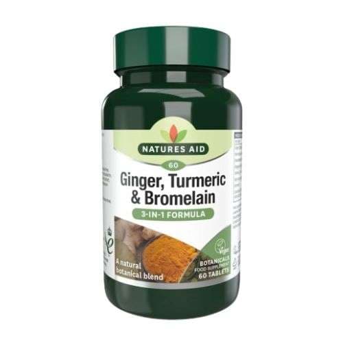Natures Aid Ginger,Tumeric and Bromelain Vegan 60's