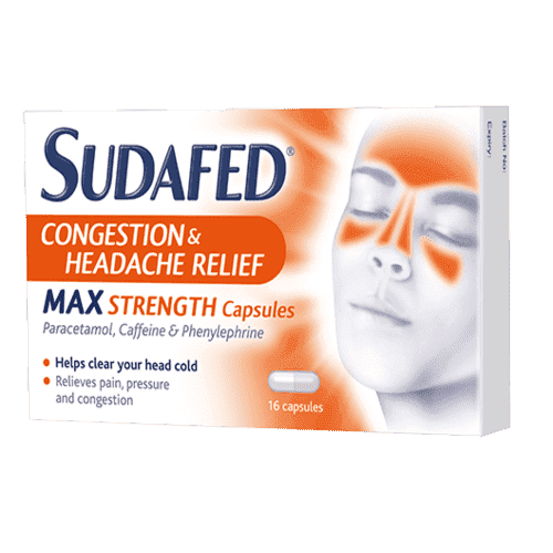 Sudafed Congestion & Headache Relief Max 16's
