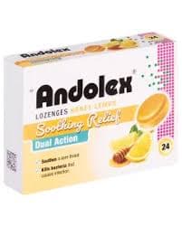 ANDOLEX C LOZENGES HONEY AND LEMON 16