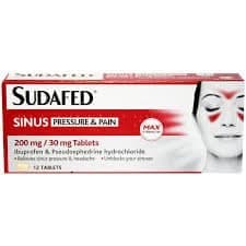 Sudafed Sinus Presure and Pain